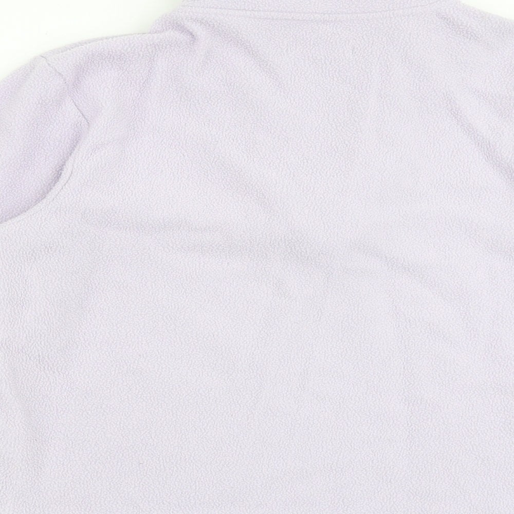 Active Womens Purple Polyester Pullover Sweatshirt Size 10 Zip