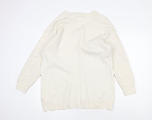 Womens UK Size M H&M White Pullover Jumper