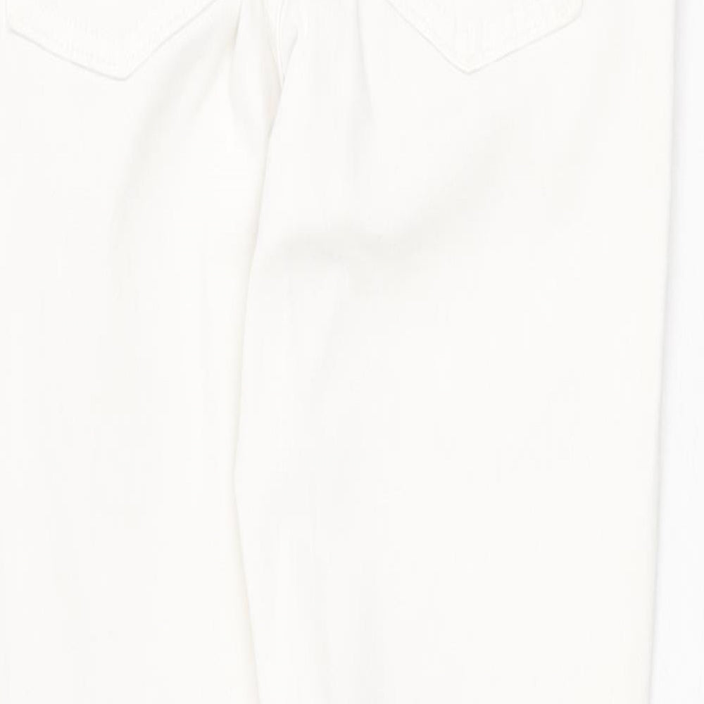 Gap Womens White Cotton Capri Jeans Size 26 in Regular Zip