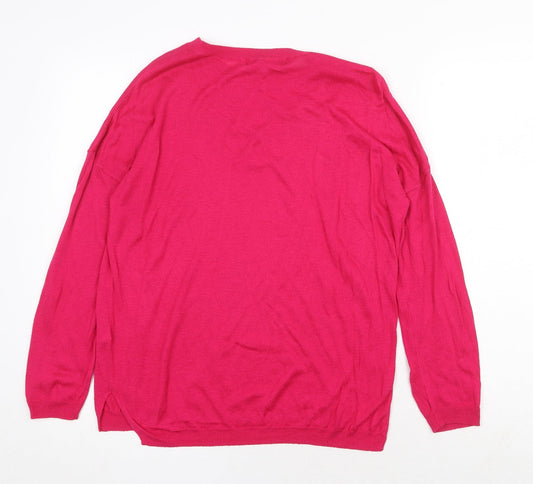 Womens UK Size M Marks and Spencer Pink Pullover Jumper