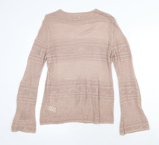 Womens UK Size 12 NEXT Beige Pullover Jumper