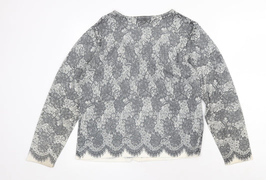 Womens UK Size L OPUS Grey Cardigan Jumper