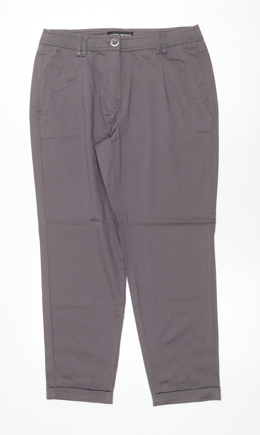 Womens UK Size 32 in Gerry Weber Regular Fit Chino Grey Trousers