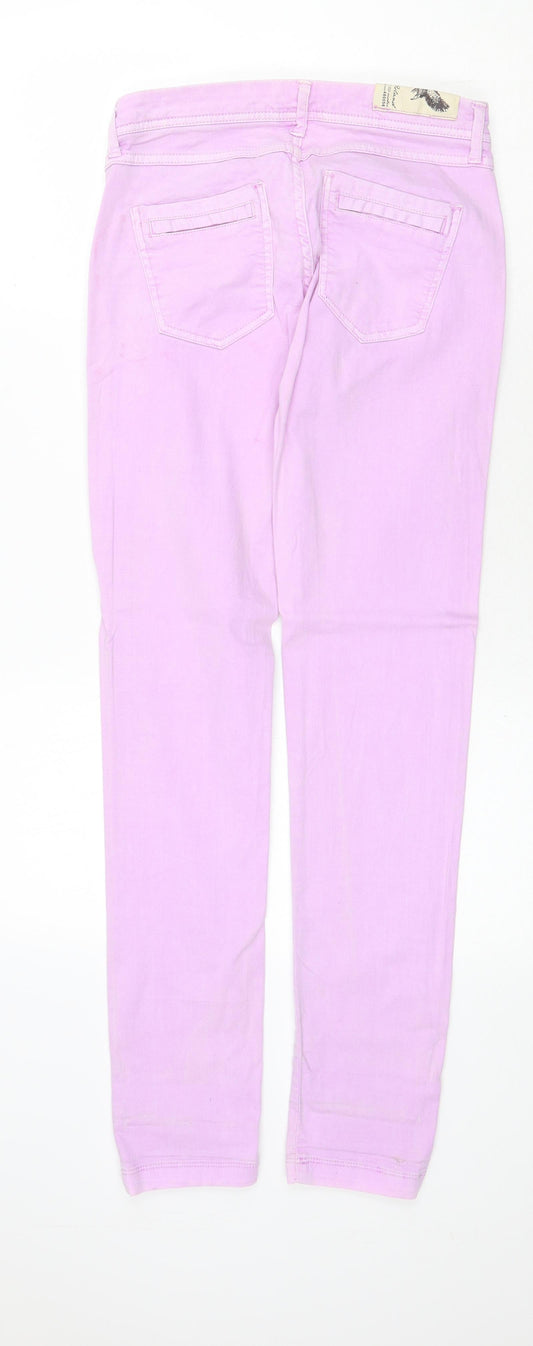 River Island Womens Purple Cotton Skinny Jeans Size 6 Regular Zip