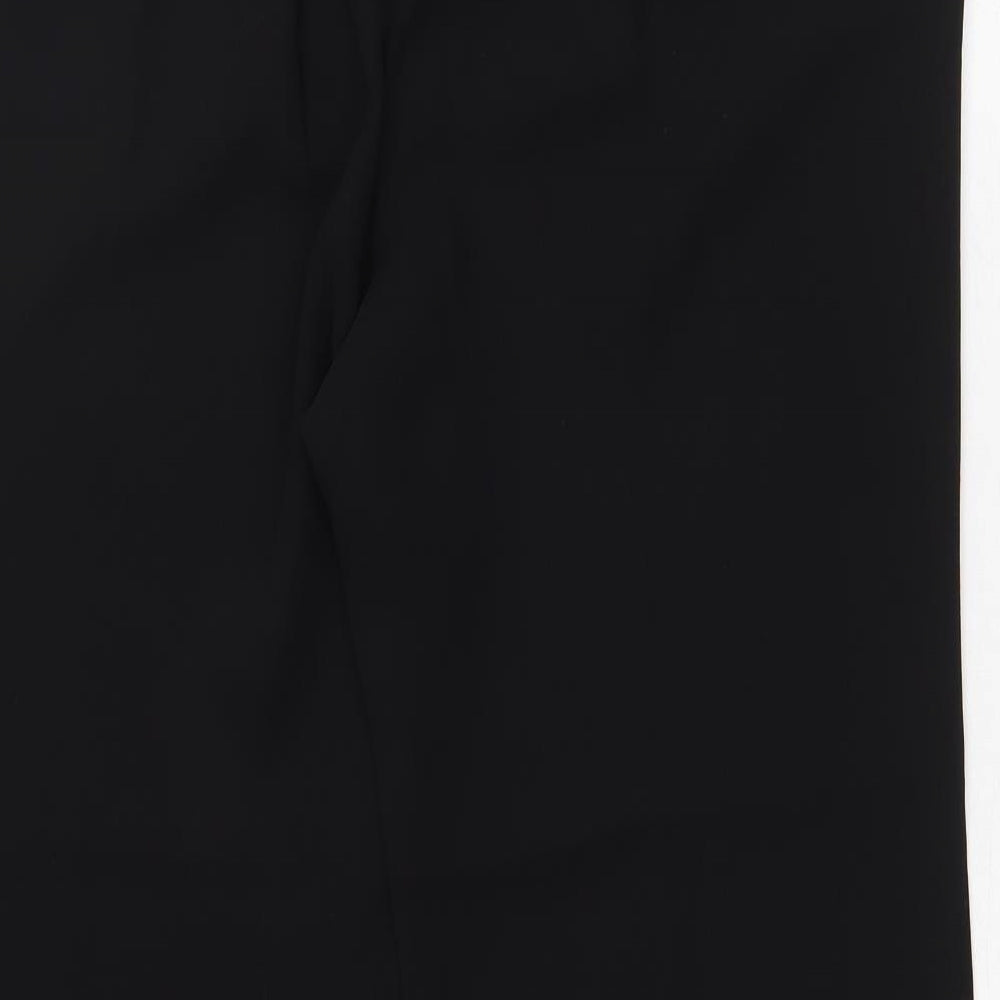 Savoir Womens Black Polyester Trousers Size 16 Regular Zip