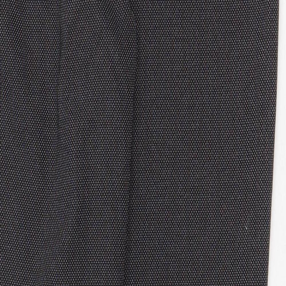 George Womens Grey Geometric Polyester Trousers Size 8 Regular Zip