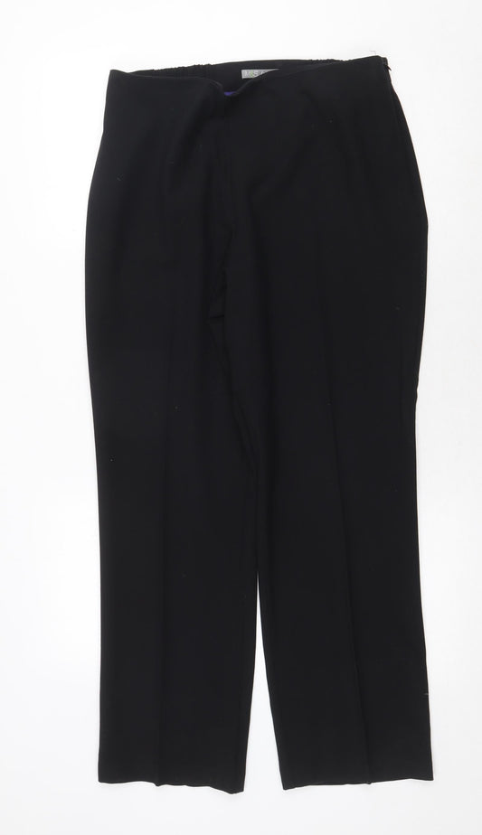 Womens UK Size 14 Marks and Spencer Regular Fit Black Trousers