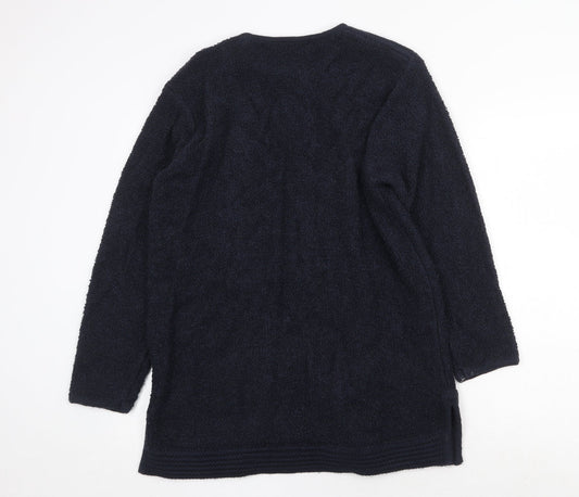 First Avenue Womens Blue Jacket Coatigan Size 14 Button