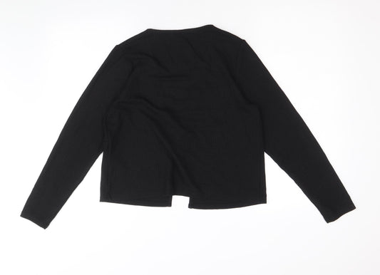 Womens UK Size L Divided by H&M Black Cropped Blouse