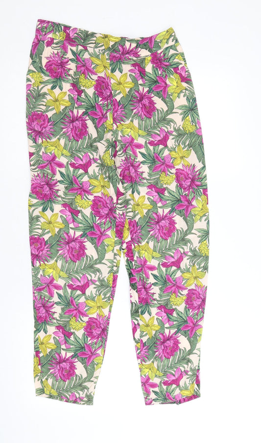 Womens UK Size 6 H&M Regular Fit Multicoloured Trousers