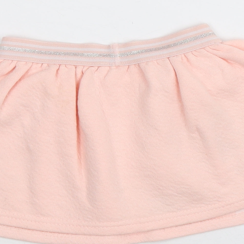 SoCute Girls Pink Cotton Skater Skirt Size 9-12 Months Pull On
