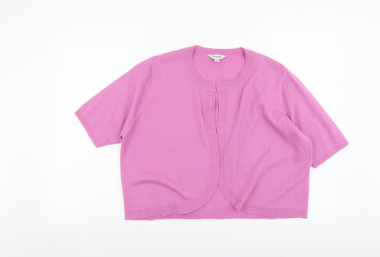 Womens UK Size 16 Simply Be Pink Cardigan Jumper