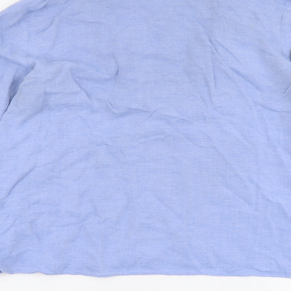 Womens UK Size M Zara Blue Basic Blouse