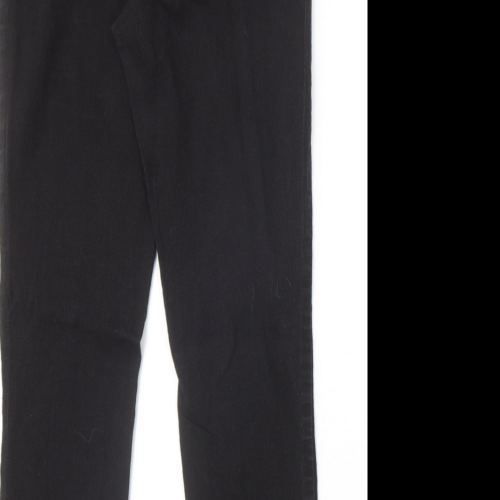 Denim & Co. Womens Black Cotton Skinny Jeans Size 12 Regular Zip