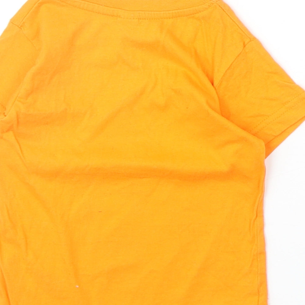Roly Boys Orange 100% Cotton Basic T-Shirt Size 12-18 Months Round Neck Pullover