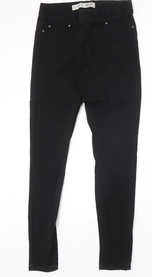 Womens UK Size 12 Denim & Co. Regular Fit Jegging Black Trousers