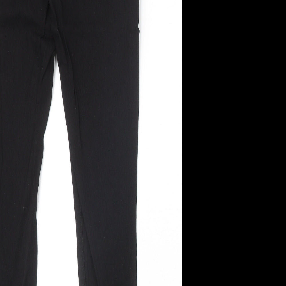 Denim & Co. Womens Black Cotton Jegging Trousers Size 12 Regular