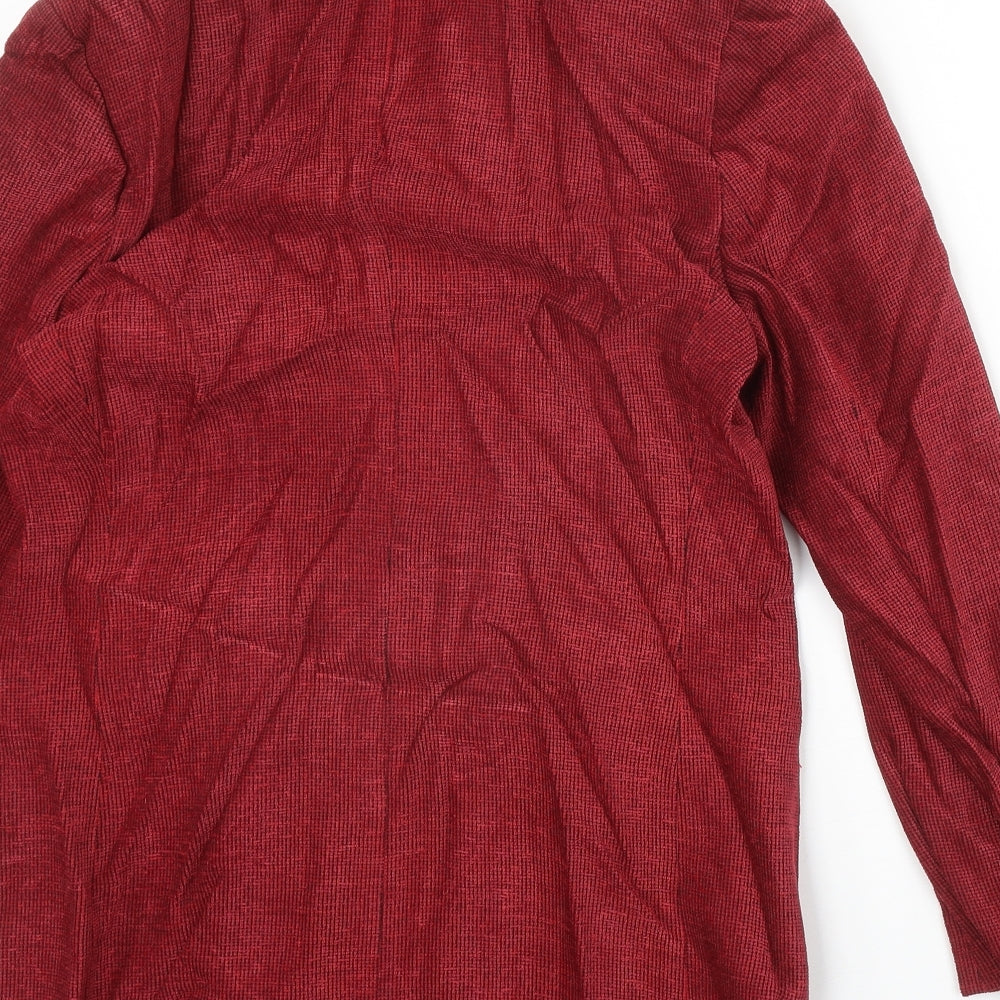 Marks and Spencer Womens Red Viscose Jacket Blazer Size 12