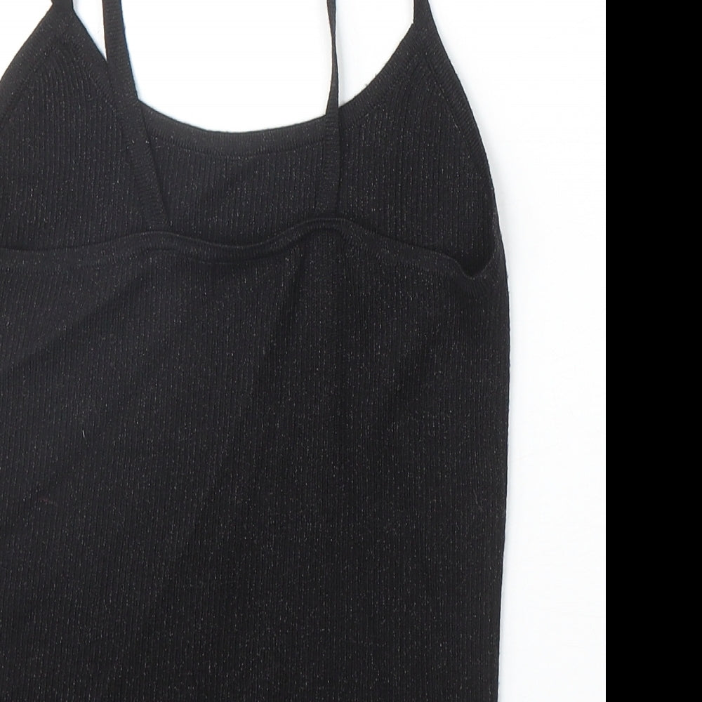 Mixin Womens Black Viscose Camisole Tank Size S Scoop Neck - Size S-M