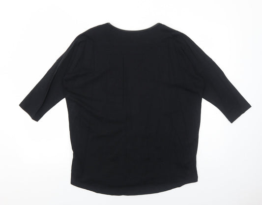 Womens UK Size L ESMARA Black Basic Blouse