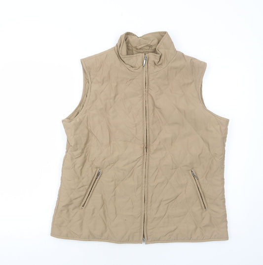 Womens UK Size M EWM Beige Gilet