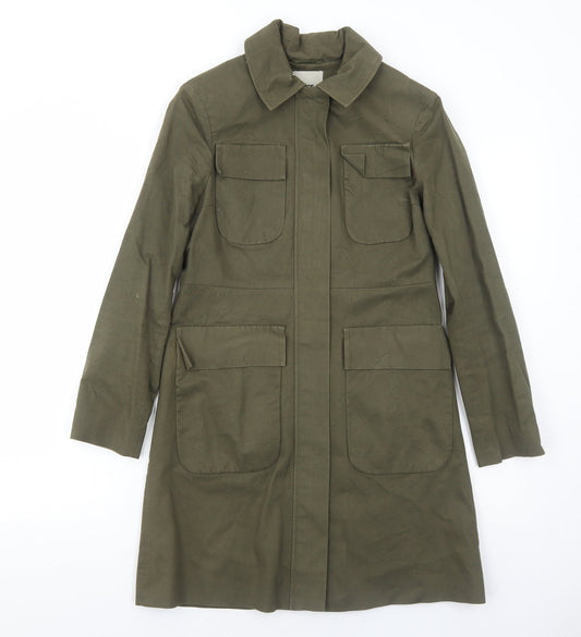 Womens UK Size 6 ASOS Green Rain Coat