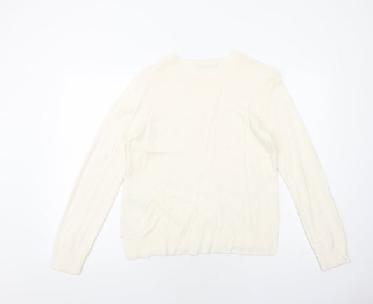 Womens UK Size 16 Marks and Spencer Ivory Pullover Jumper