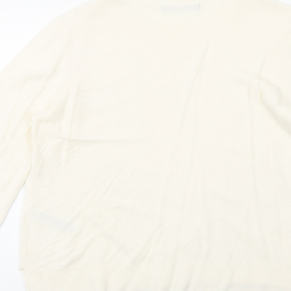 Womens UK Size 16 Marks and Spencer Ivory Pullover Jumper