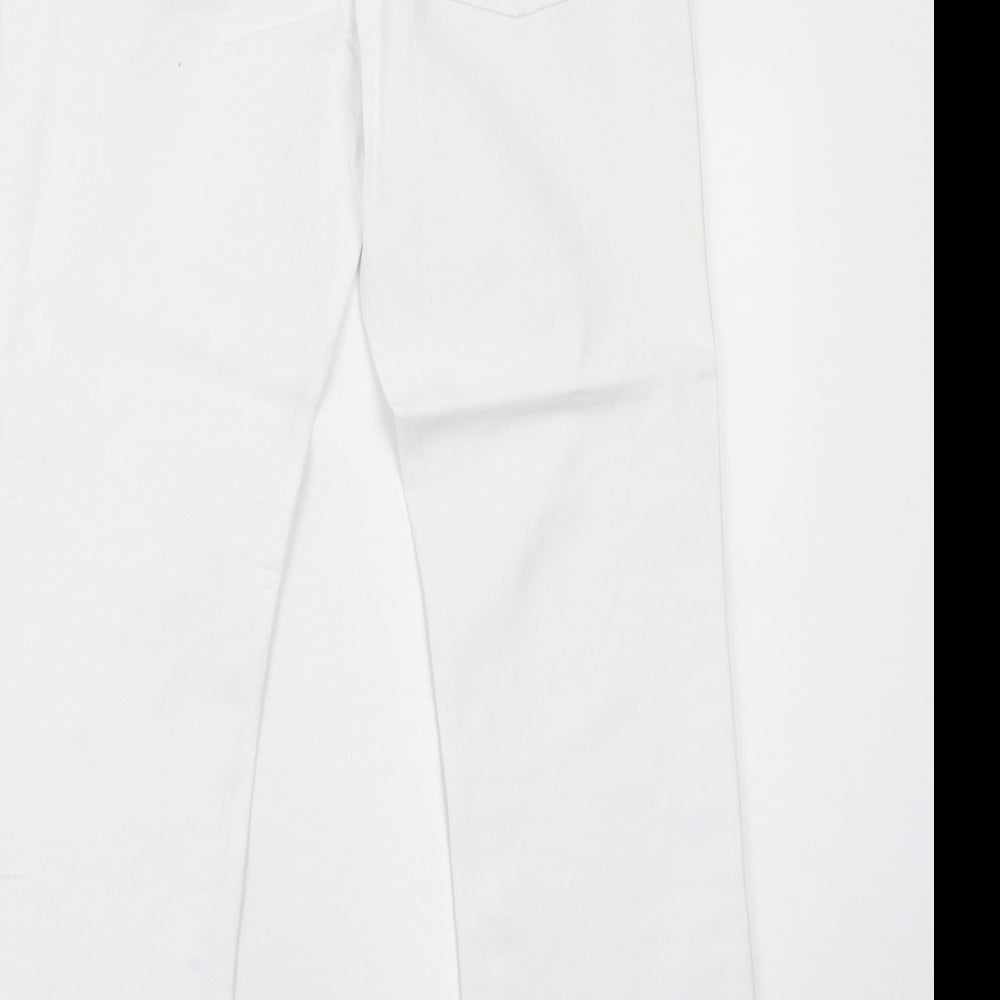 Womens UK Size 10 Onado Regular Fit Straight White Jeans