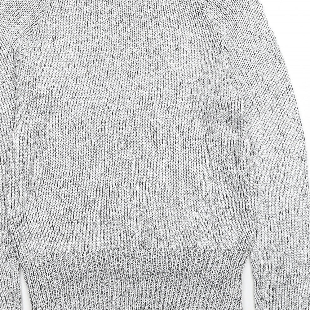 Womens UK Size XS H&M Silver Pullover Jumper