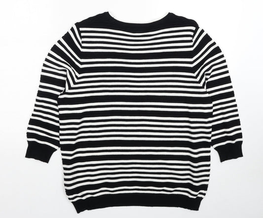Womens UK Size 16 F&F Black Pullover Jumper