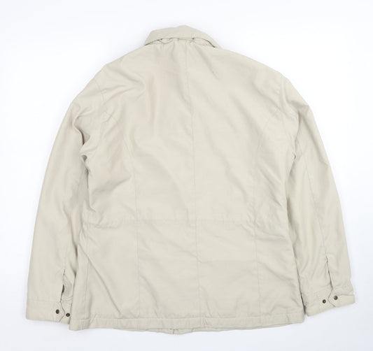 E-vie Womens Beige Jacket Coat Size 14 Zip