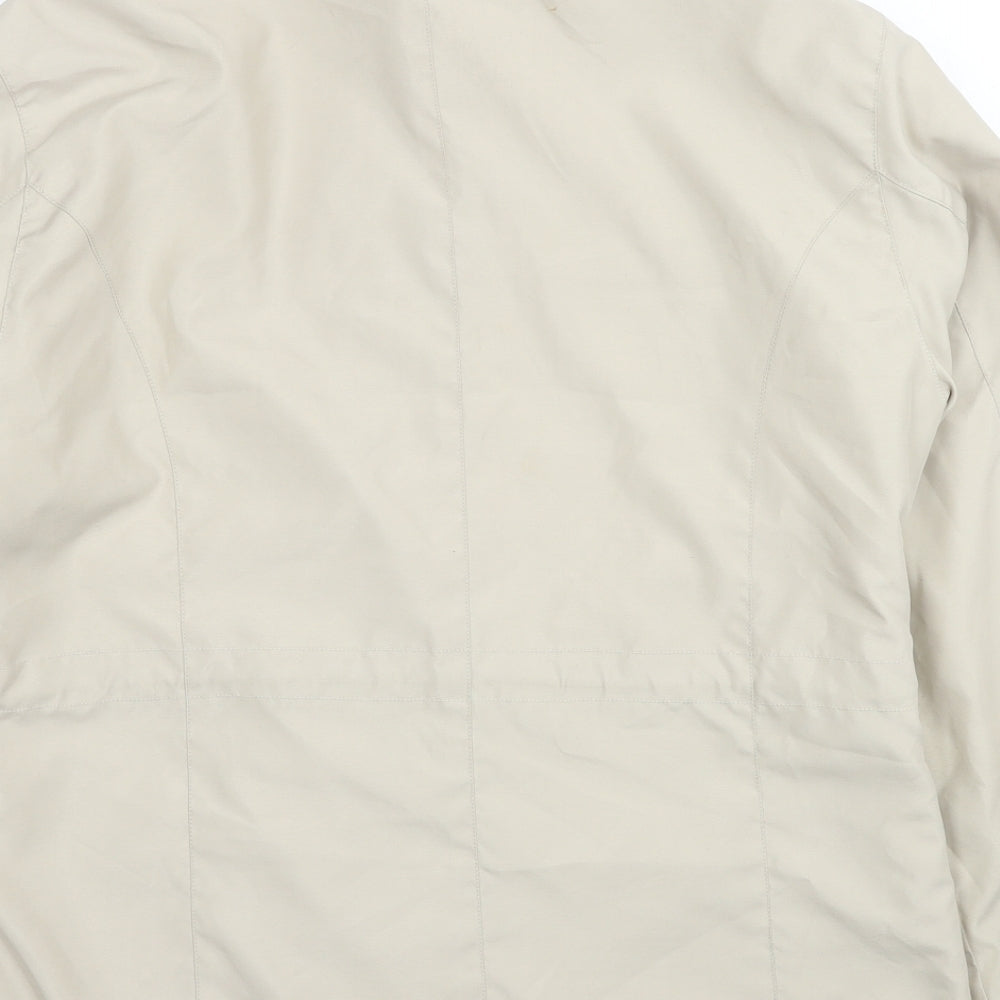 E-vie Womens Beige Jacket Coat Size 14 Zip