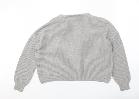 Womens UK Size M PRETTYLITTLETHING Grey Pullover Jumper