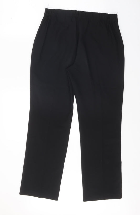 Bonmarché Womens Black Polyester Trousers Size 12 Regular
