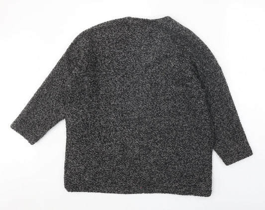 Womens UK Size M Divided Grey Cardigan Jumper