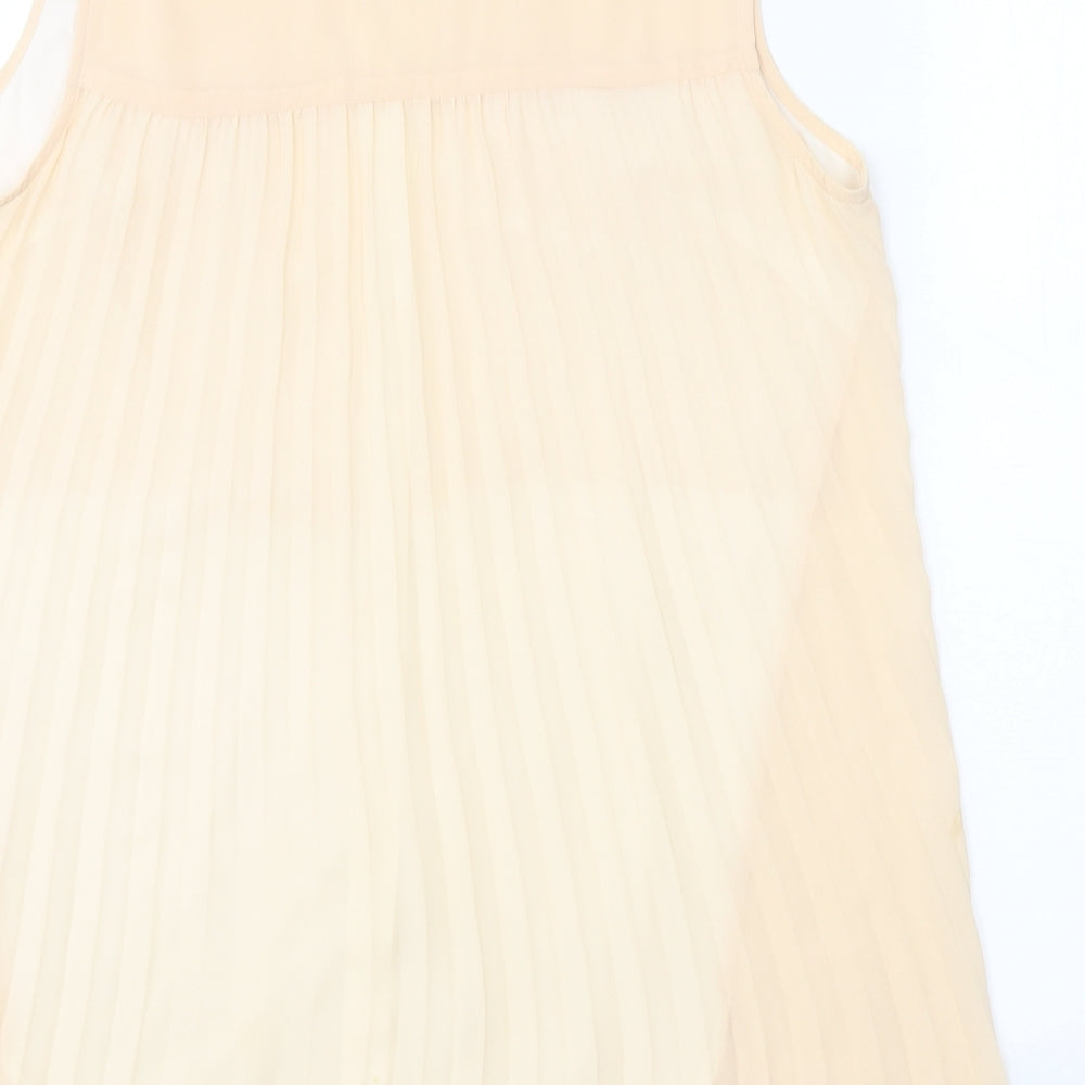 Womens UK Size 16 Warehouse Beige Basic Tank