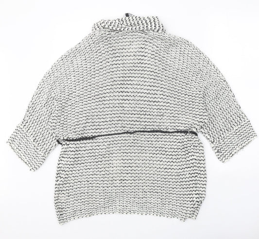 Womens UK Size S New Look White Cardigan Jumper