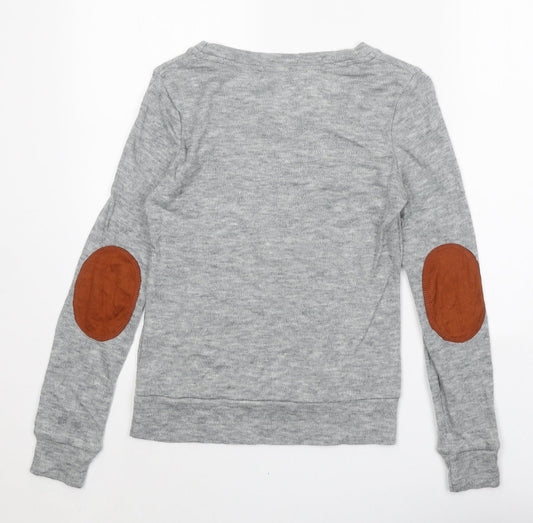 Womens UK Size 8 Glamourous Grey Pullover Jumper
