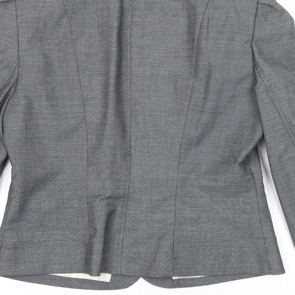 George Womens Grey Jacket Blazer Size 12 Button
