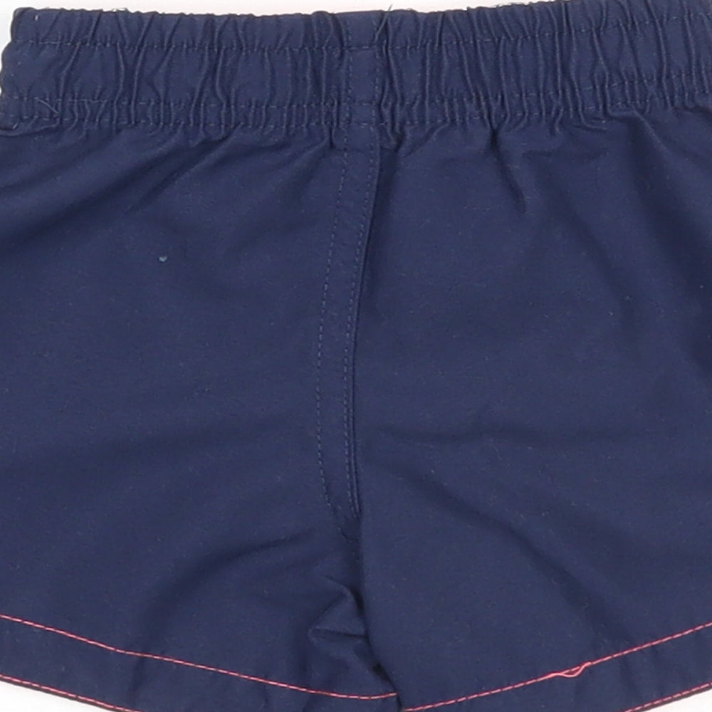 Rebel Boys Blue Polyester Cropped Trousers Size 12-18 Months Drawstring