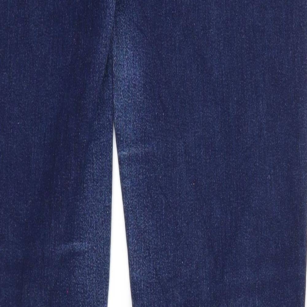 Fashion is you Womens Blue Cotton Skinny Jeans Size 14 Regular Zip