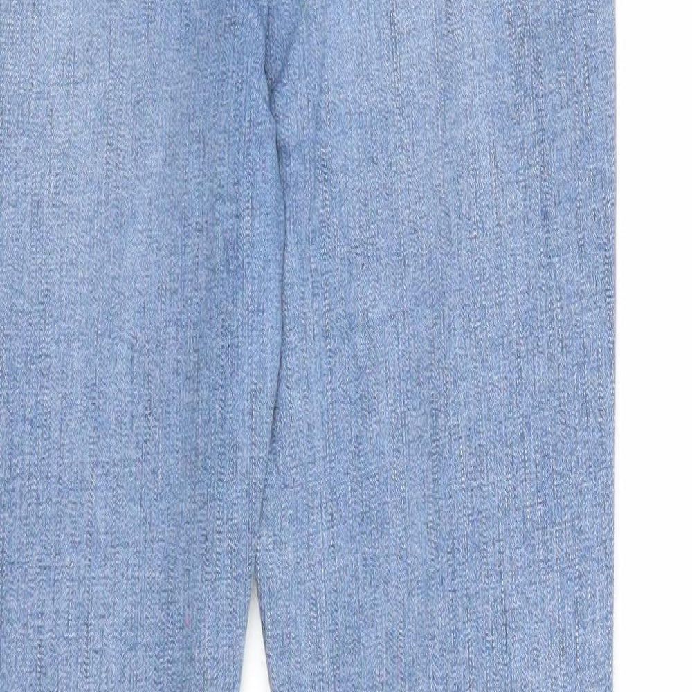 Denim & Co. Womens Blue Cotton Skinny Jeans Size 8 Regular Zip