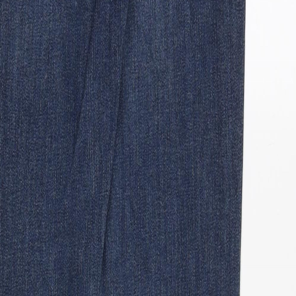 &Denim Womens Blue Cotton Skinny Jeans Size 28 Slim Zip