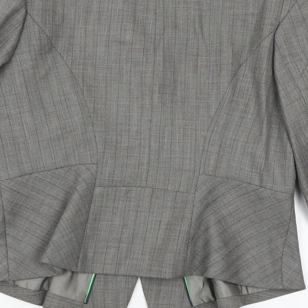 NEXT Womens Grey Viscose Jacket Blazer Size 10