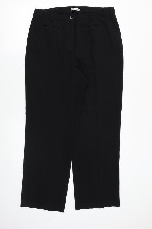 Womens UK Size 32 in Damart Regular Fit Black Trousers