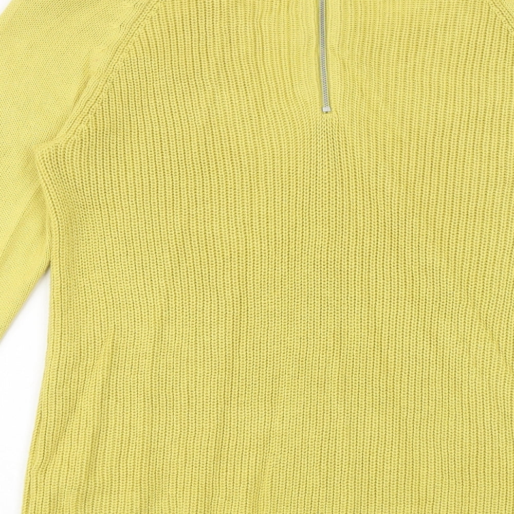 Womens UK Size 14 M&Co Yellow Pullover Jumper