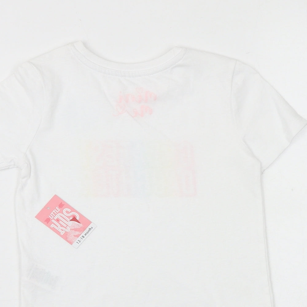Mini Me Baby White 100% Cotton Pullover T-Shirt Size 12-18 Months Round Neck Pullover - Greatest Daughter