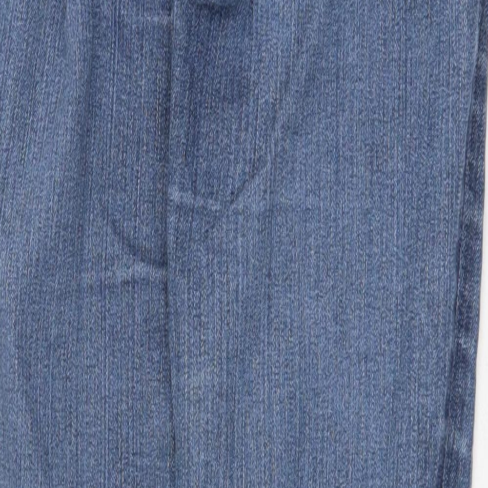 Express Jeans Womens Blue Cotton Straight Jeans Size 32 in Regular Zip