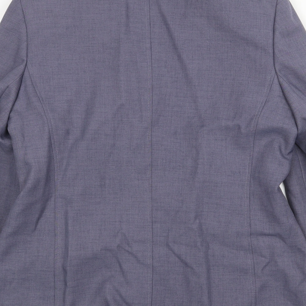 Autonomy Womens Grey Polyester Jacket Suit Jacket Size 14